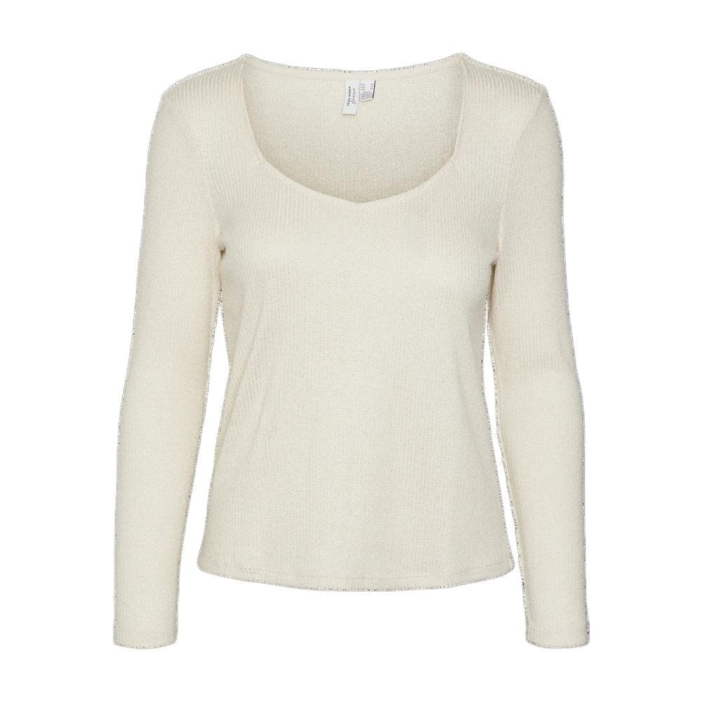 T-Shirt Manches Longues écru Femme Vero Moda Monaja 1