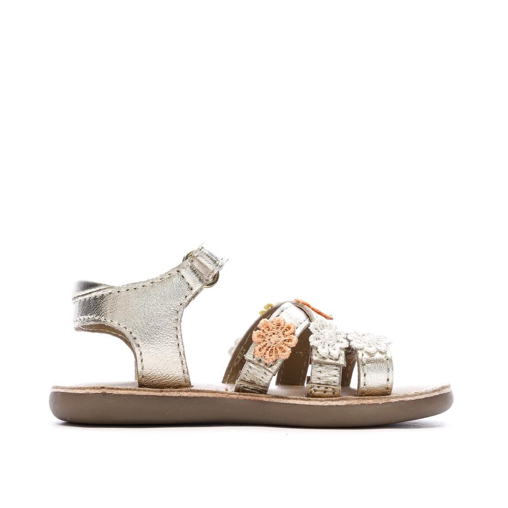 Sandales Doré à fleurs Fille Mod8 Mo Cloflore 2