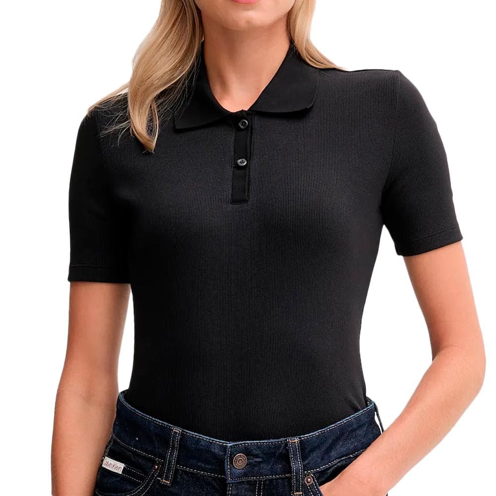 Polo Noir Femme Calvin Klein Jeans LV047C907G 1